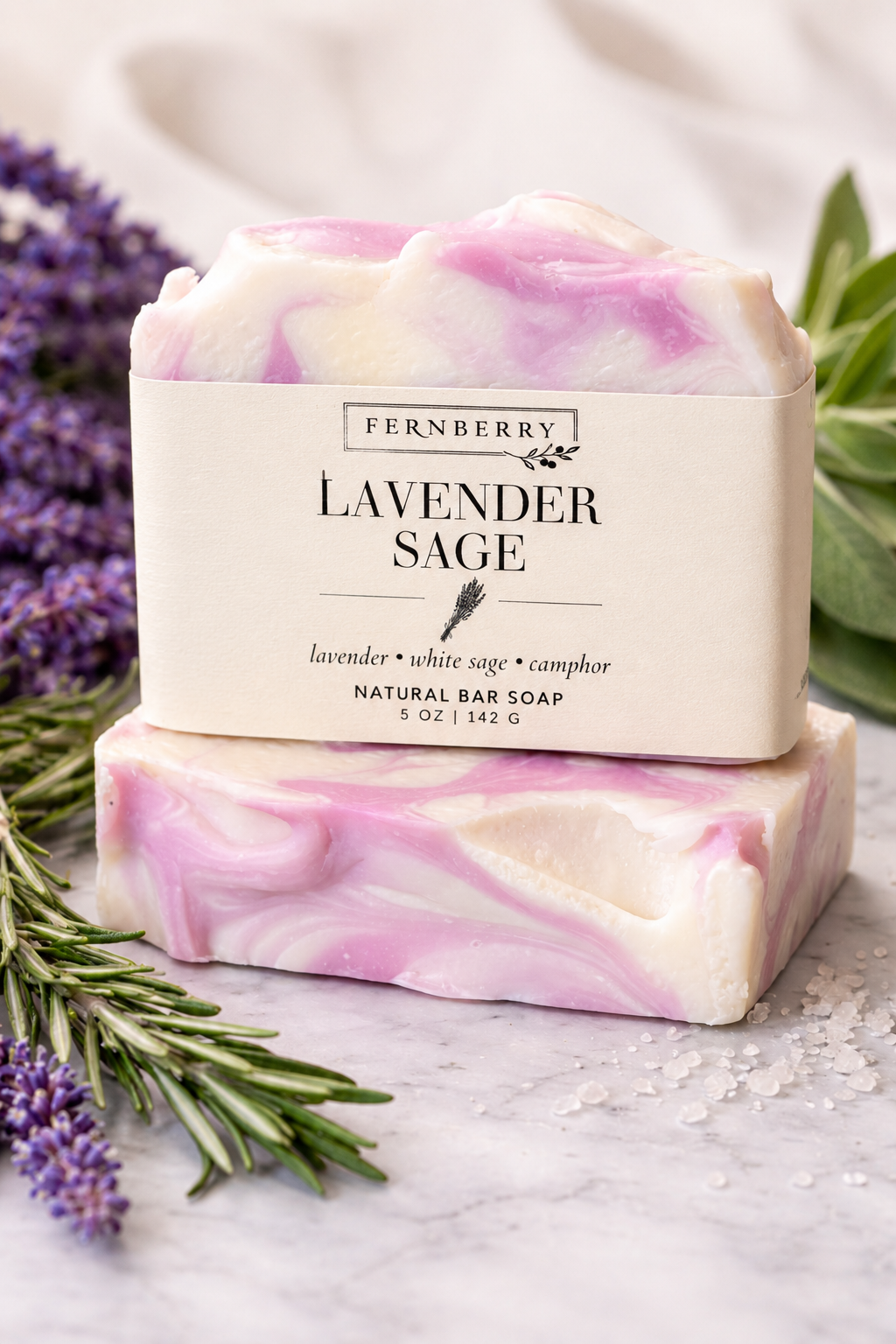 Lavender Sage | 5 oz. Handcrafted Vegan Soap