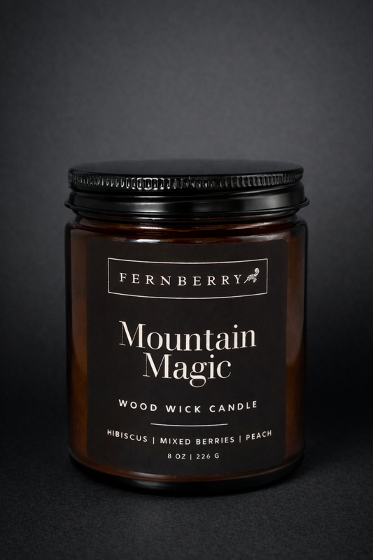 Mountain Magic- 8oz Wood Wick Candle