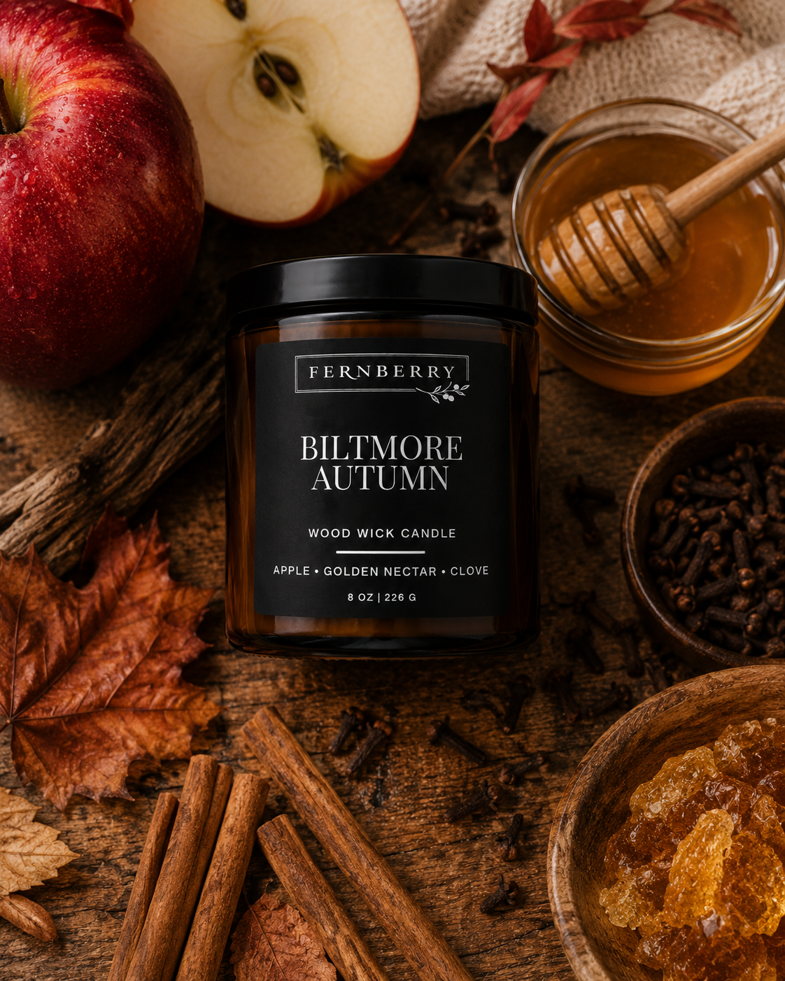 Biltmore Autumn | 8 oz. Wood Wick Candle