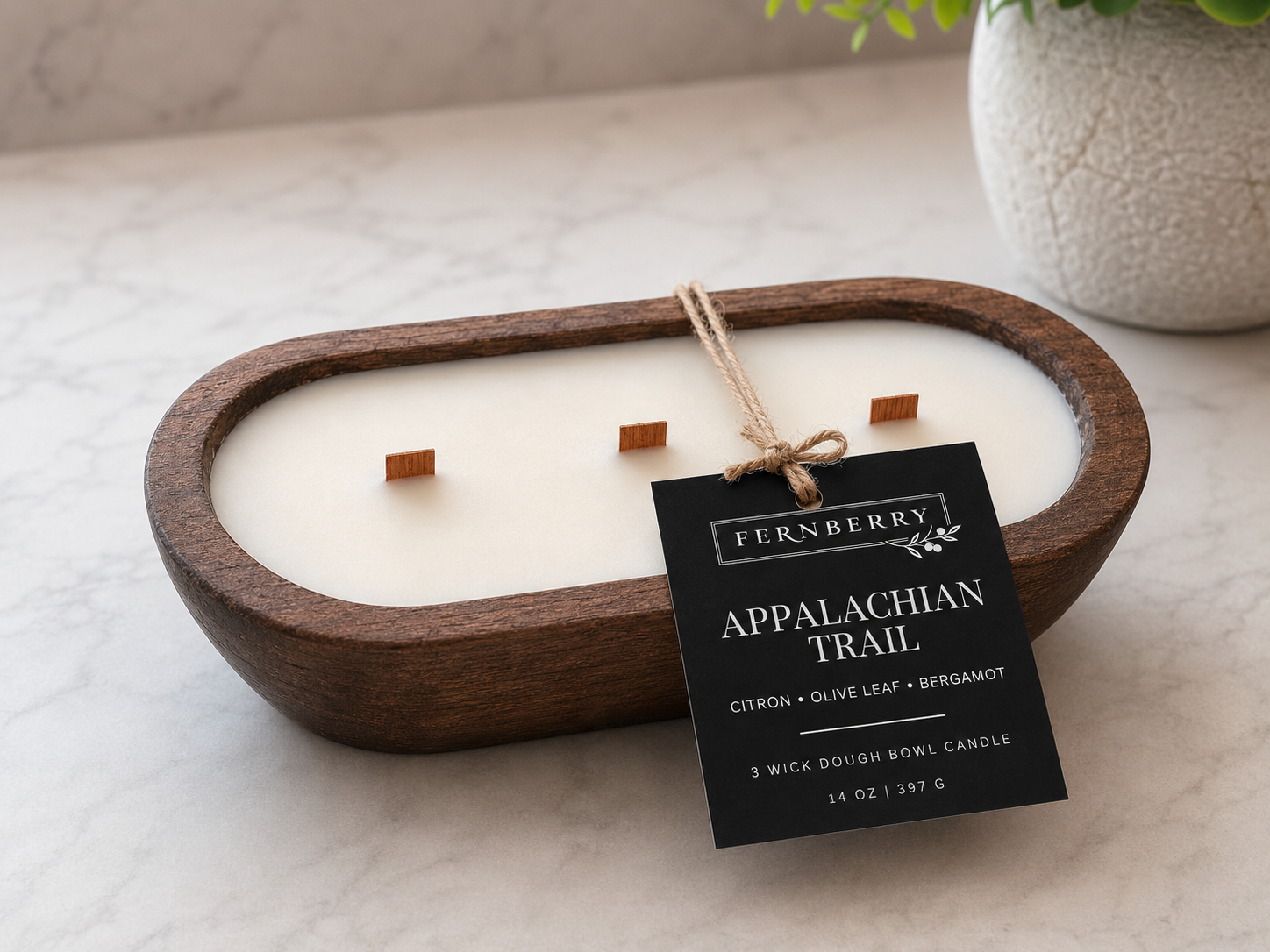 Appalachian Trail | 14 oz Three-Wick Dough Bowl Candle