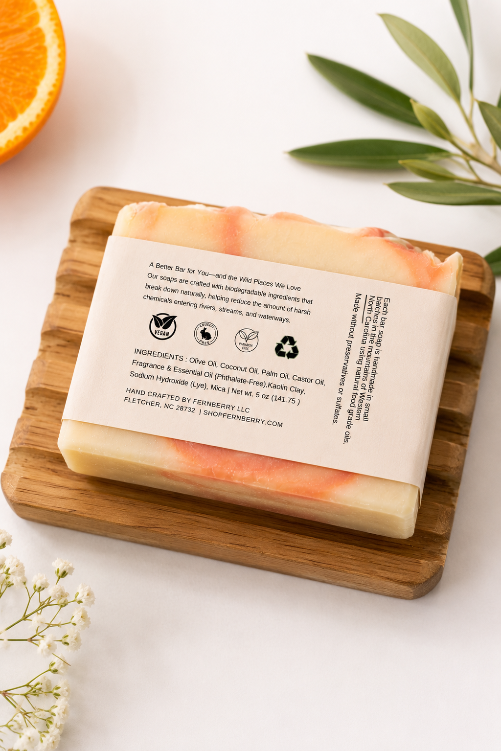 Orange Patchouli | 4.5 oz. Handcrafted Vegan Soap