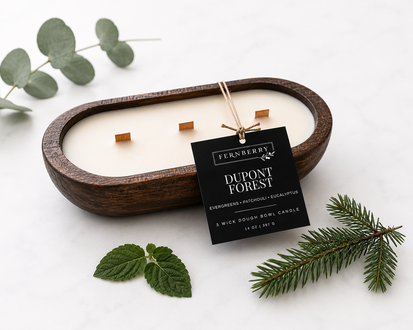 DuPont Forest | Three Wick Dough Bowl Candle