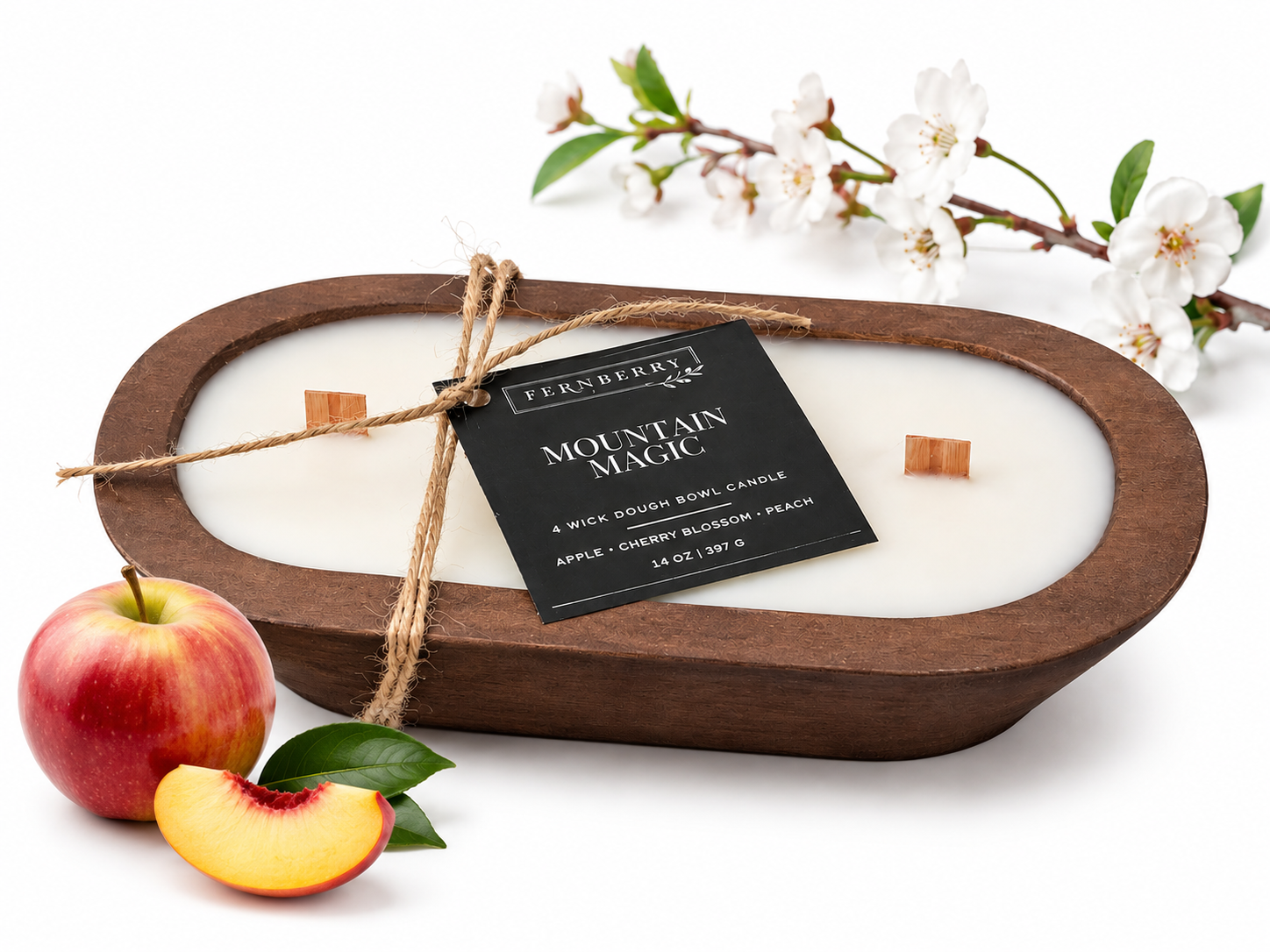 Mountain Magic | 4- Wick Dough Bowl Candle