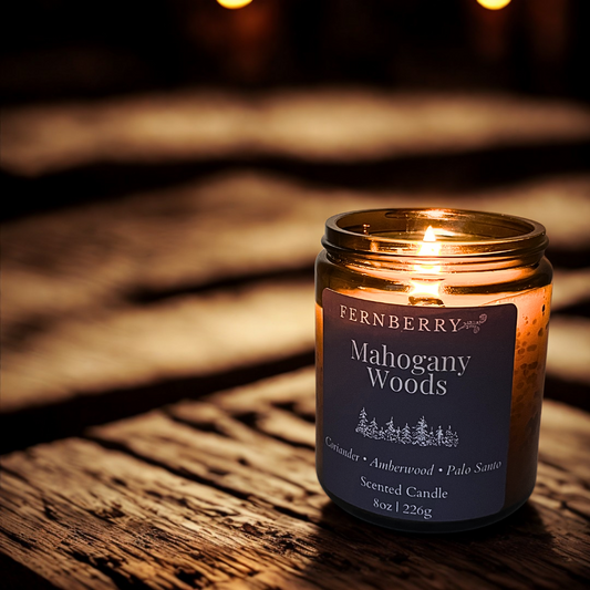 Mahogany Woods | Wood Wick Candle 8oz.
