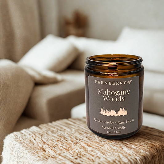 Mahogany Woods | Wood Wick Candle 8oz.