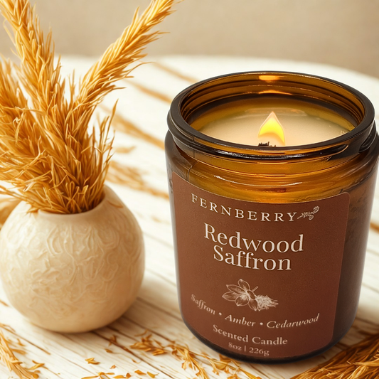 Redwood Saffron | Wood Wick Candle 8oz