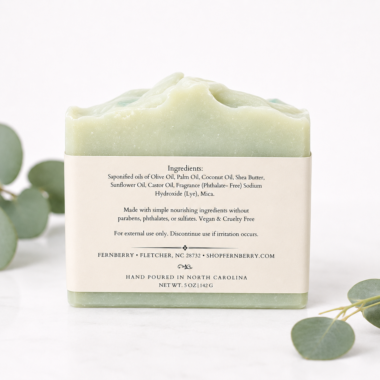 Eucalyptus Lemongrass | 5 oz. Handcrafted Vegan Soap