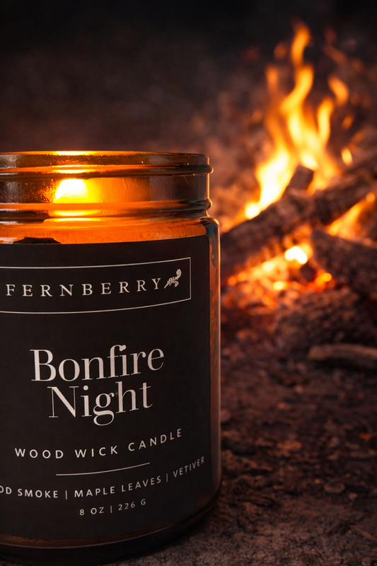 Bonfire Night- 8oz Wood Wick Candle