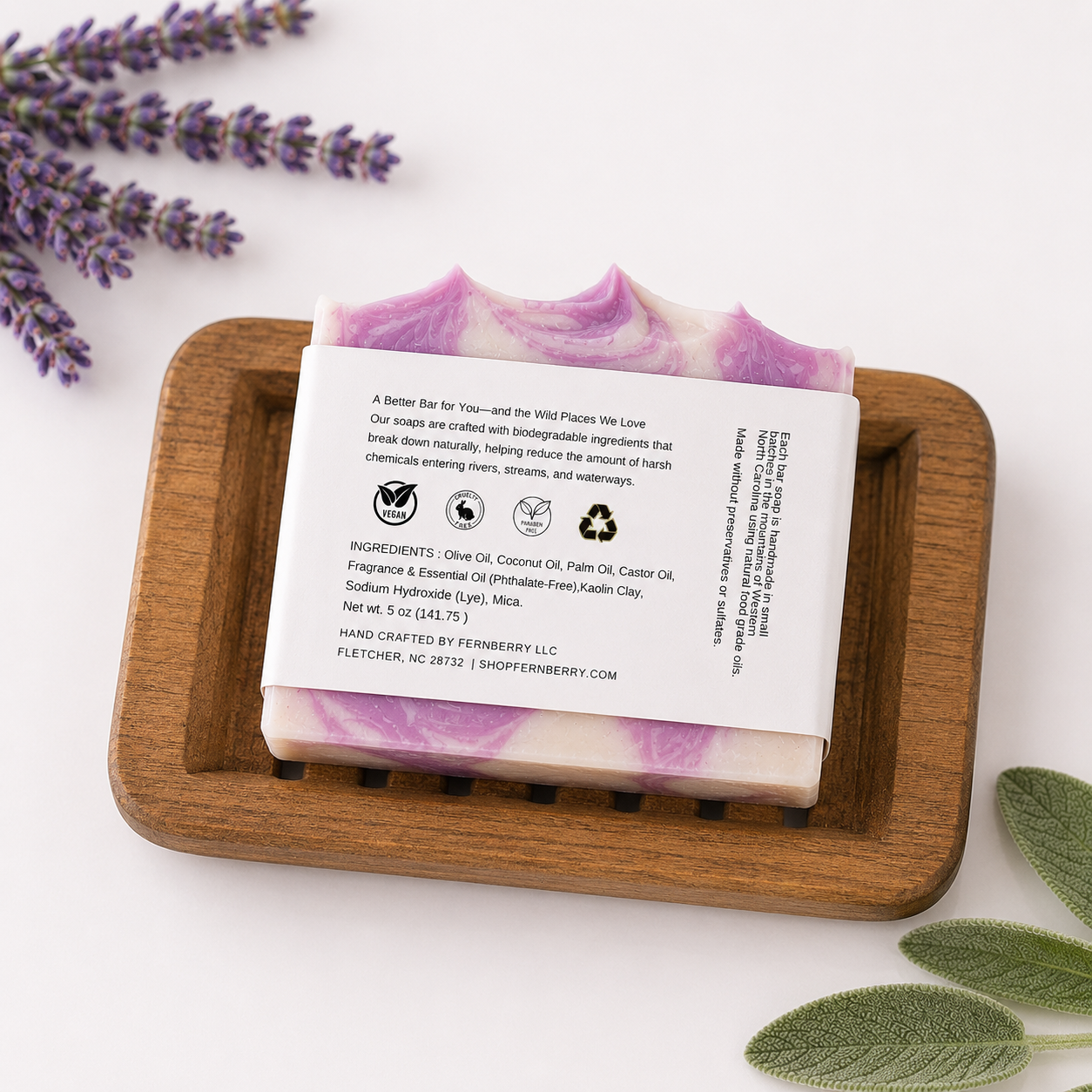 Lavender Sage | 4.5 oz. Handcrafted Vegan Soap