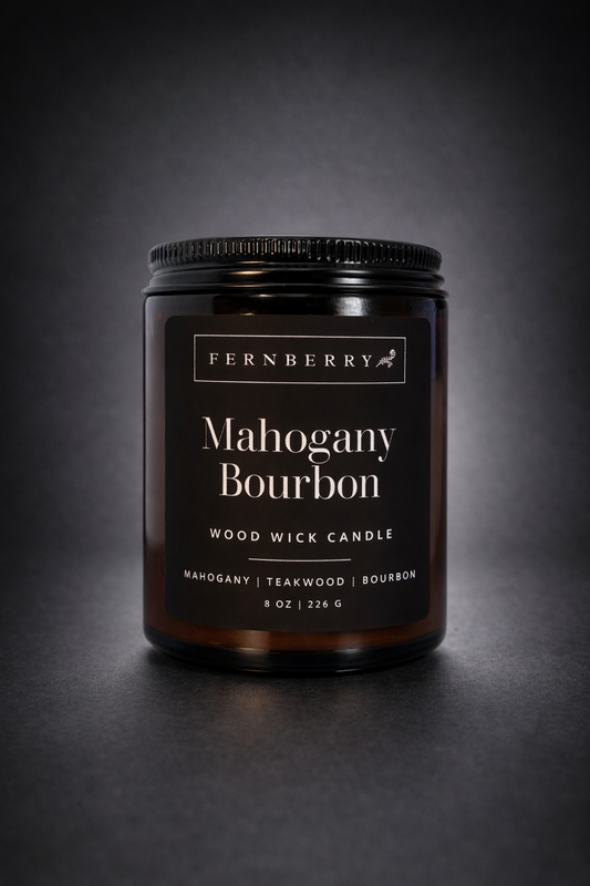 Mahogany Bourbon | Wood Wick Candle 8oz.