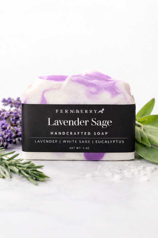 Lavender Sage | 5 oz. Handcrafted Vegan Soap
