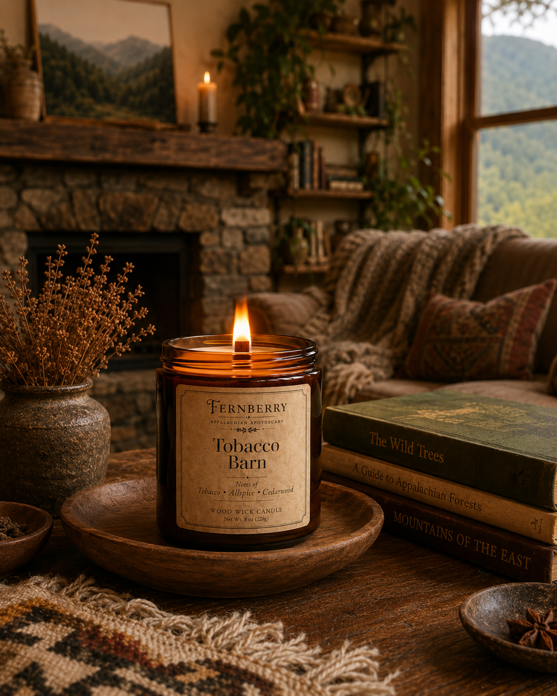 Tobacco Barn | 8oz Wood Wick Candle