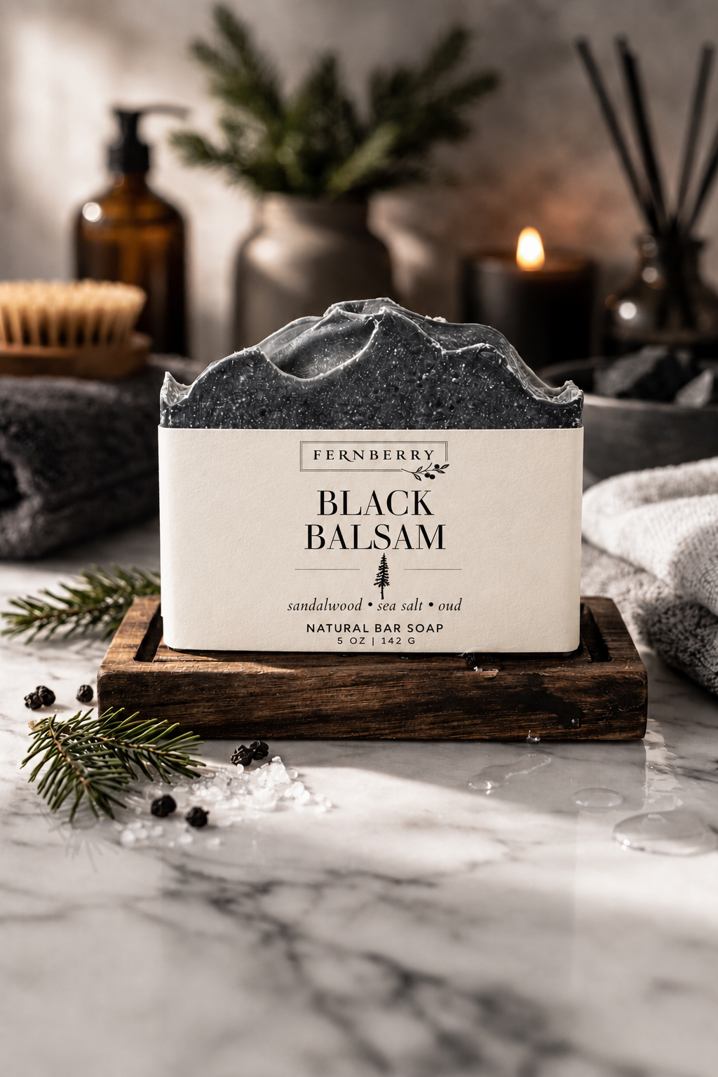 Black Balsam | 5 oz. Activated Charcoal Vegan Soap