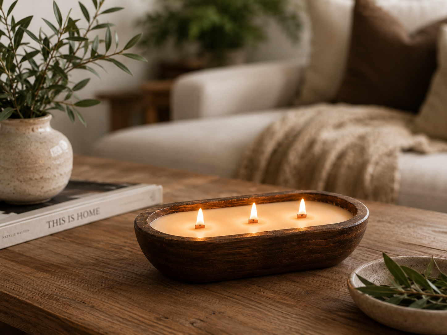 Mountain Magic | Three Wick Dough Bowl Candle