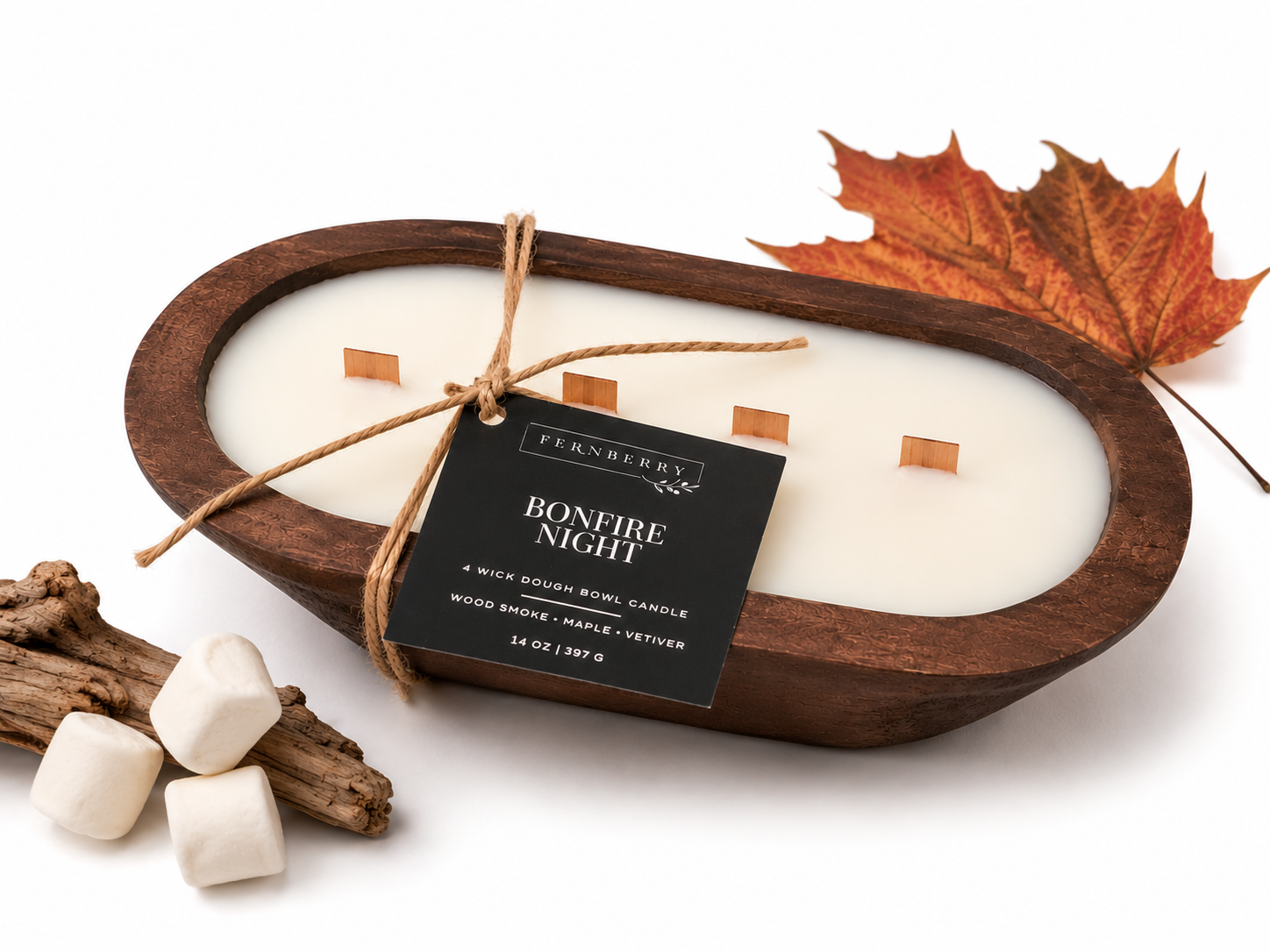 Bonfire Night | 4- Wick Dough Bowl Candle