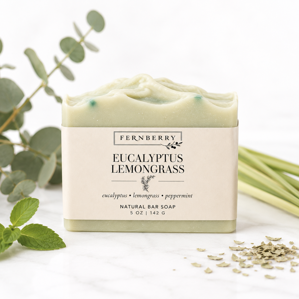 Eucalyptus Lemongrass | 5 oz. Handcrafted Vegan Soap