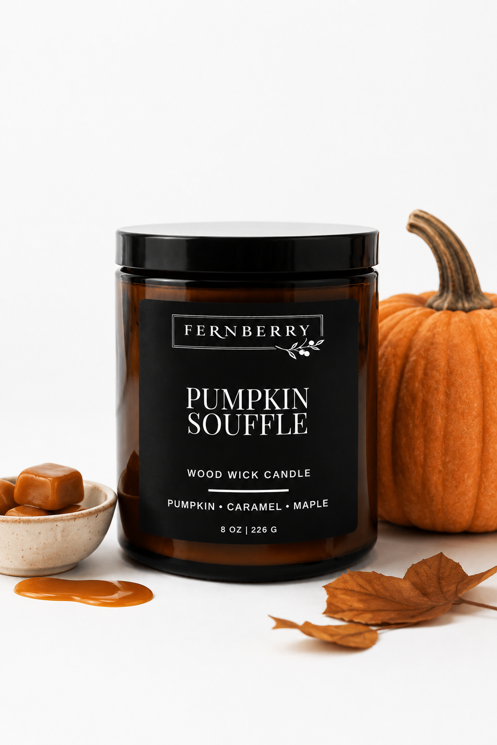 Pumpkin Souffle | 8 oz. Wood Wick Candle (Fall Limited Collection)