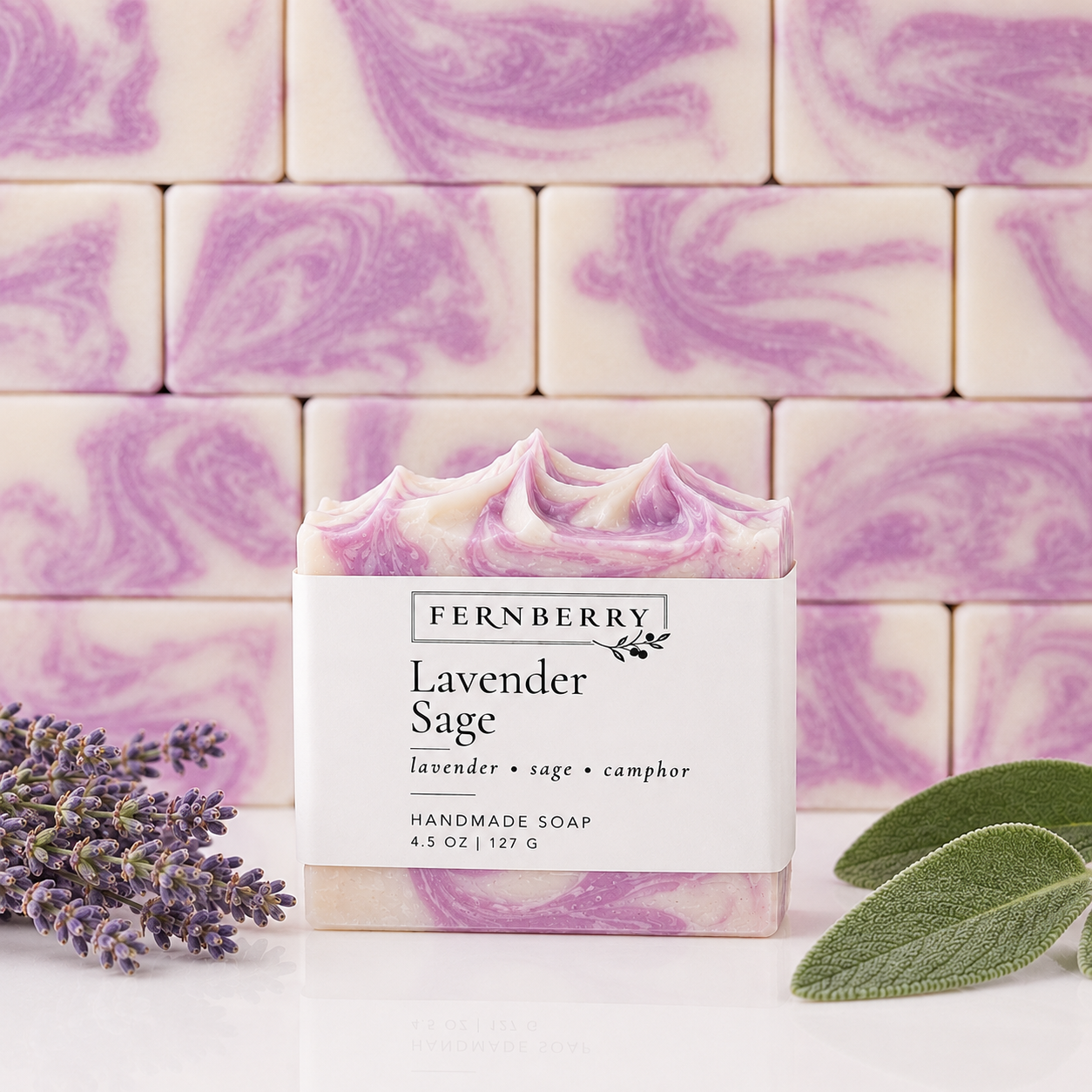 Lavender Sage | 4.5 oz. Handcrafted Vegan Soap