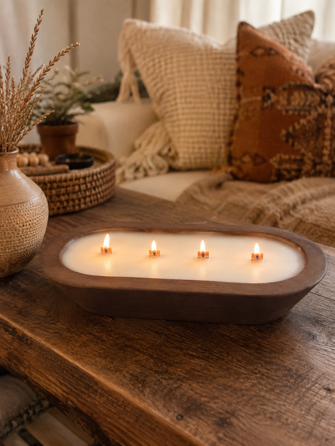 Asheville | 4- Wick Dough Bowl Candle