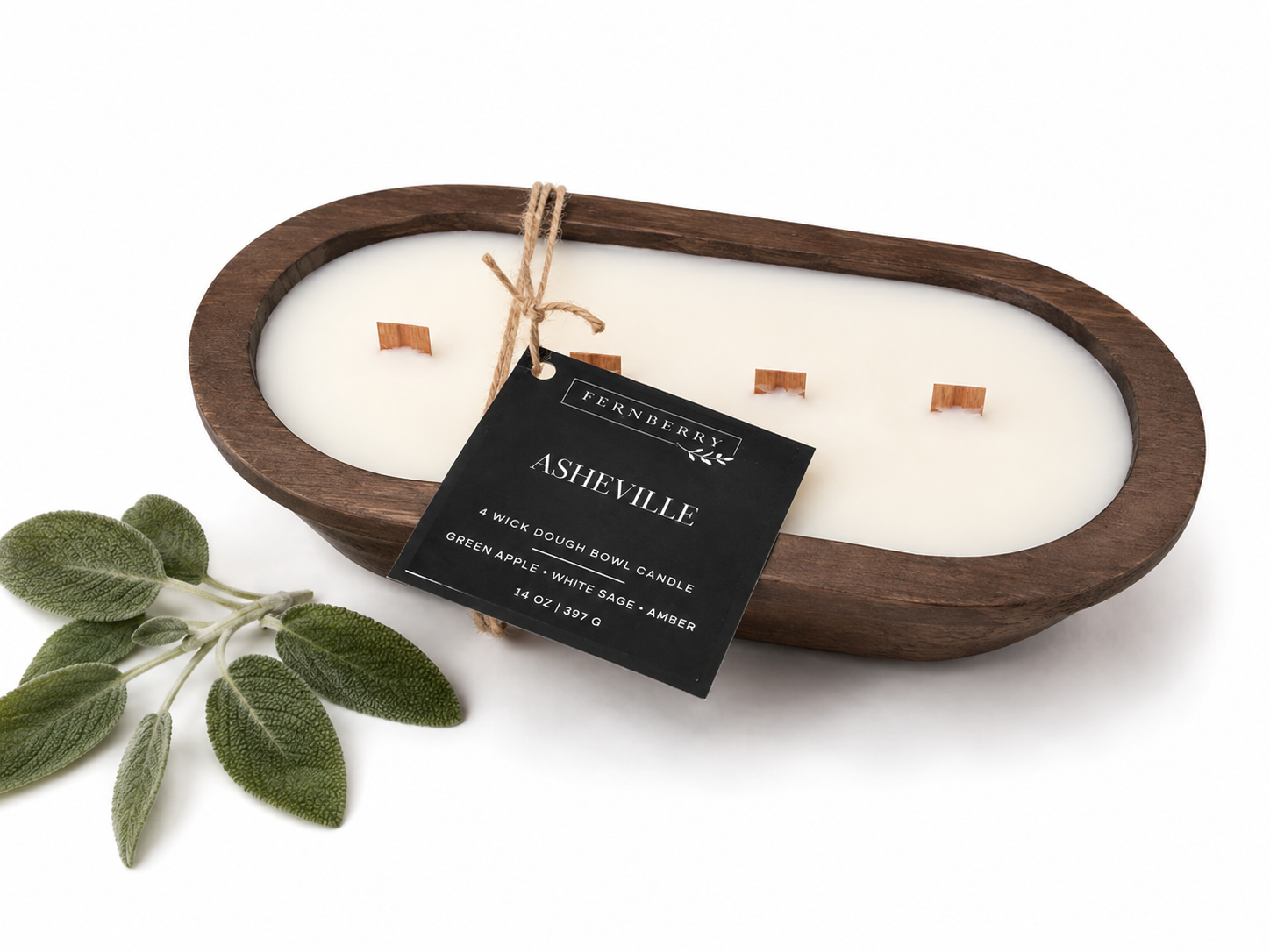 Asheville | 4- Wick Dough Bowl Candle