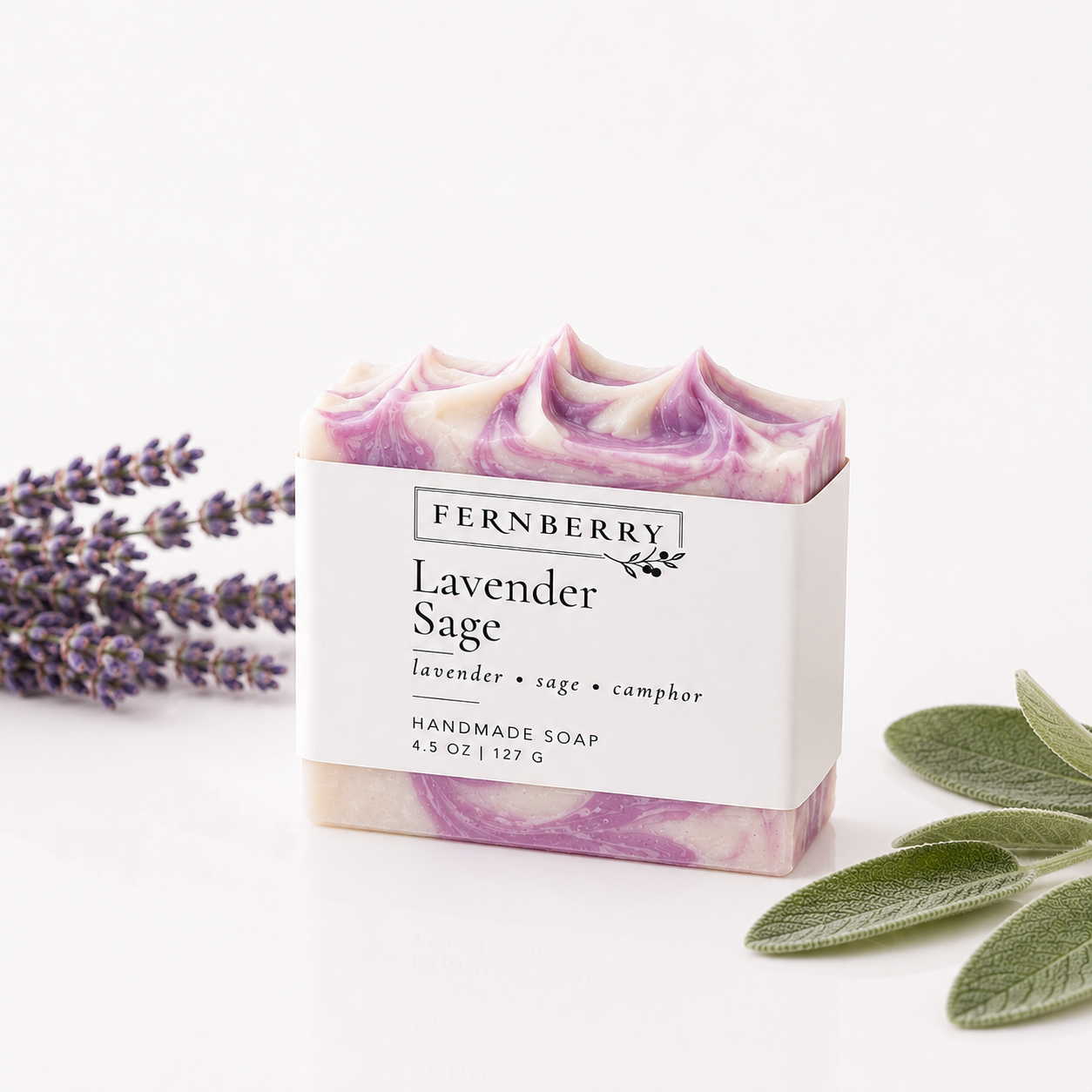 Lavender Sage | 4.5 oz. Handcrafted Vegan Soap