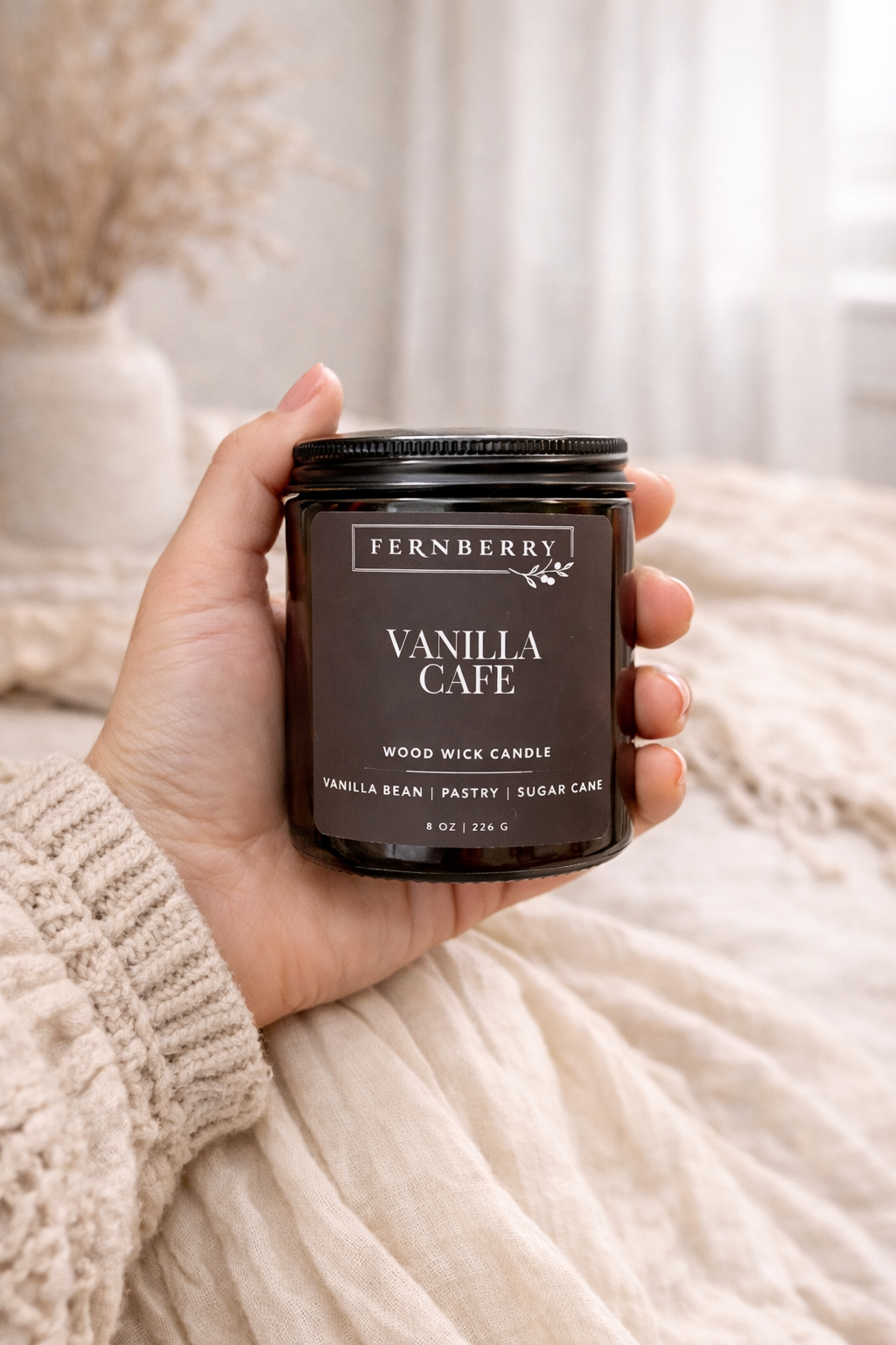 Vanilla Cafe | 8 oz Wood Wick Candle