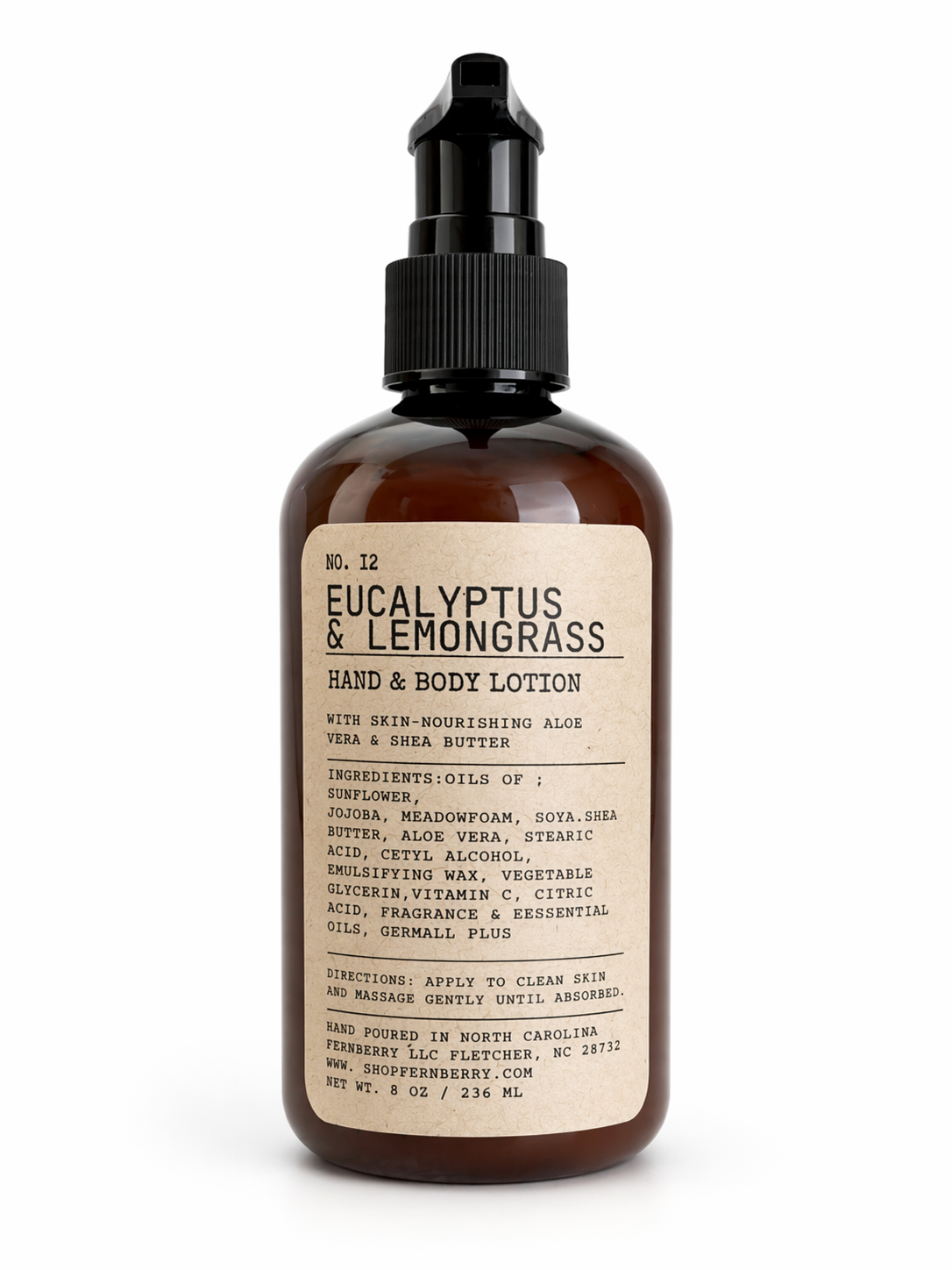 Eucalyptus & Lemongrass | Hand + Body Lotion 8 oz.