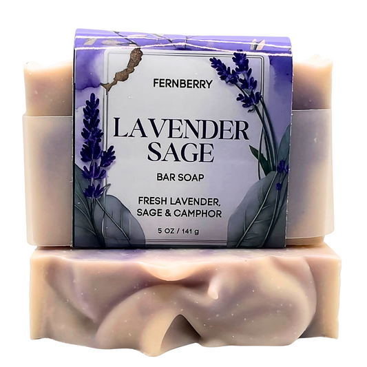 Lavender Sage- Handcrafted Vegan Soap Bar