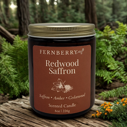 Redwood Saffron | Wood Wick Candle 8oz