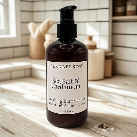 Sea Salt & Cardamom- Natural Vegan Lotion 8oz