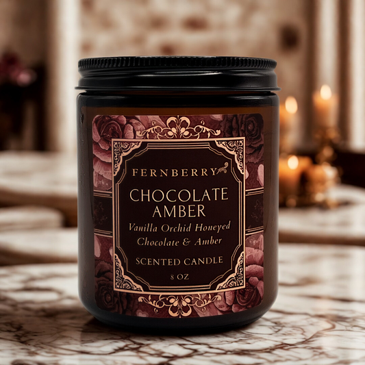 Chocolate Amber | 8oz Wood Wick Candle