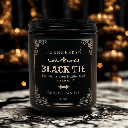 Black Tie | 8 oz Wood Wick Candle