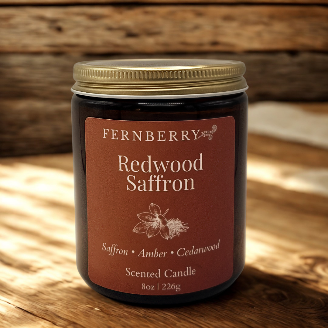 Redwood Saffron | Wood Wick Candle 8oz