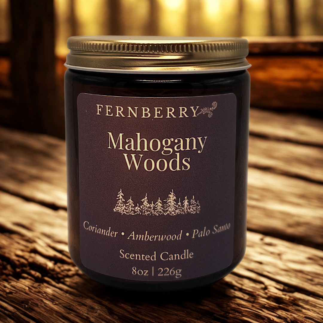 Mahogany Woods | Wood Wick Candle 8oz.