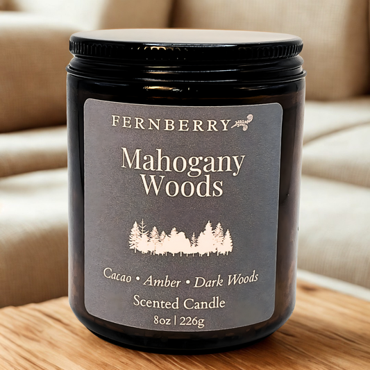 Mahogany Woods | Wood Wick Candle 8oz.