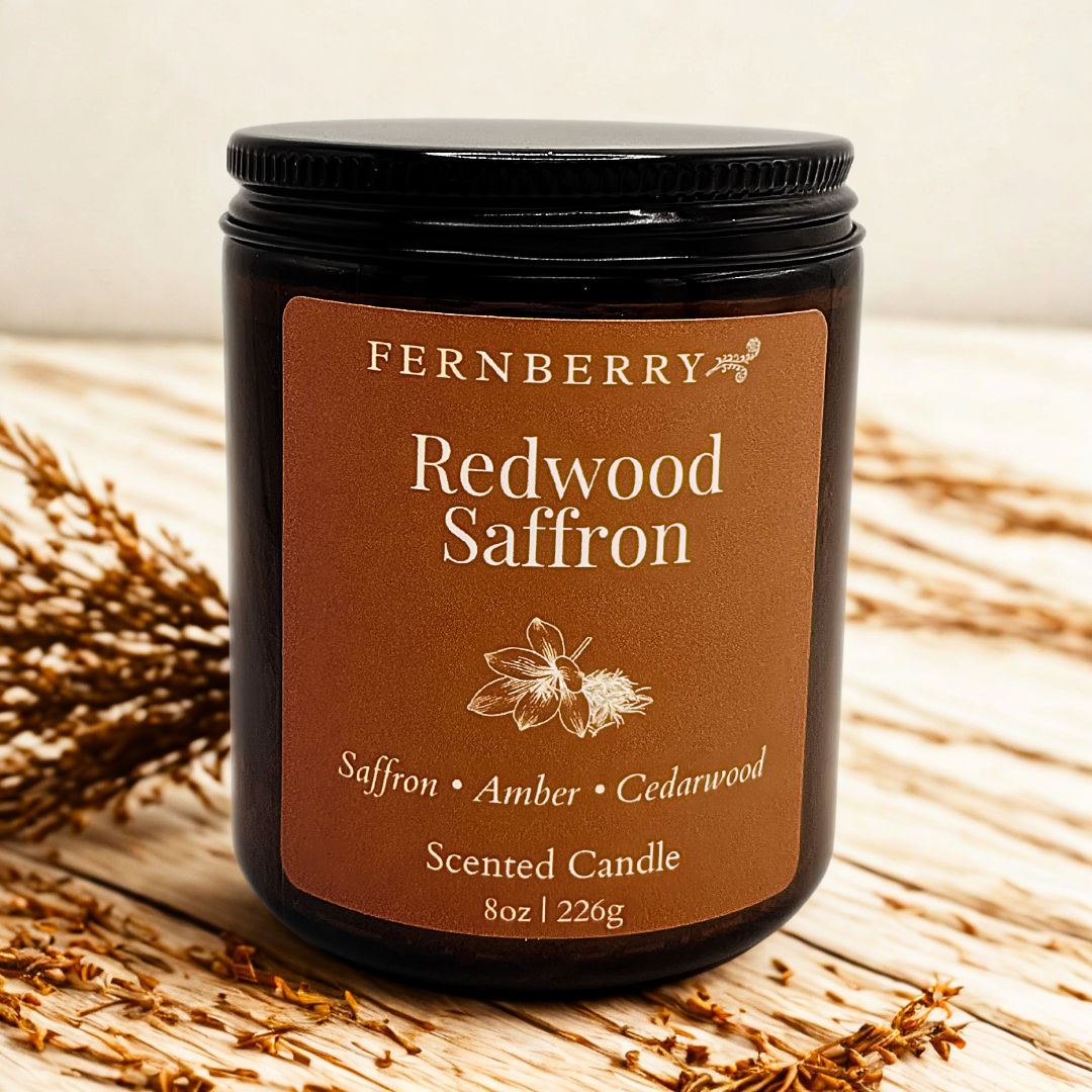 Redwood Saffron | Wood Wick Candle 8oz