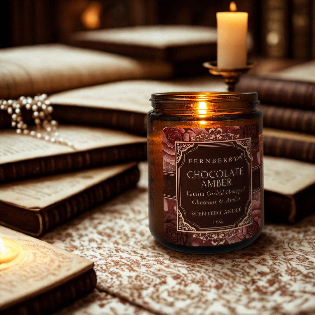 Chocolate Amber | 8oz Wood Wick Candle