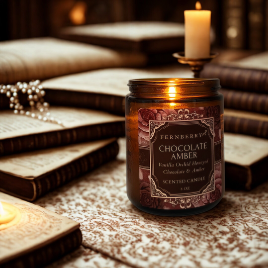 Chocolate Amber | 8oz Wood Wick Candle