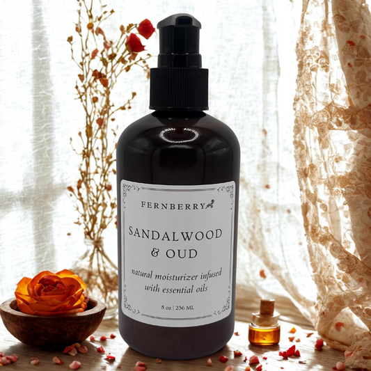 Sandalwood & Oud- Natural Vegan Lotion 8oz