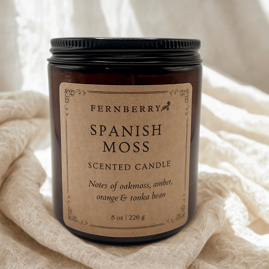 Spanish Moss- 8 oz Wood Wick Candle