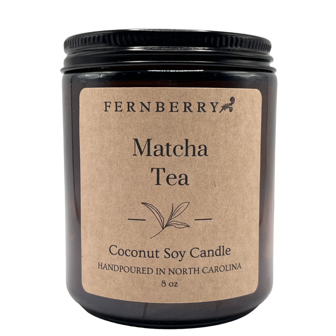 Matcha Tea -8oz Coconut Soy Wood Wick Candle