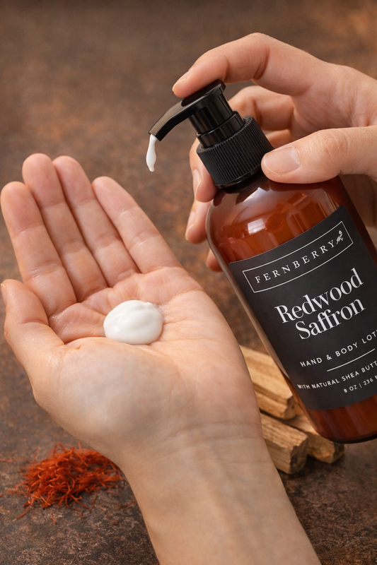 Redwood Saffron | 8 oz Hand + Body Lotion