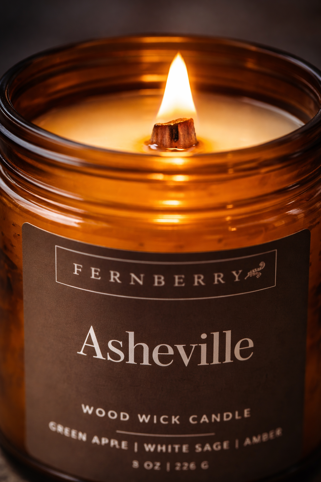 Asheville- 8oz Wood Wick Candle