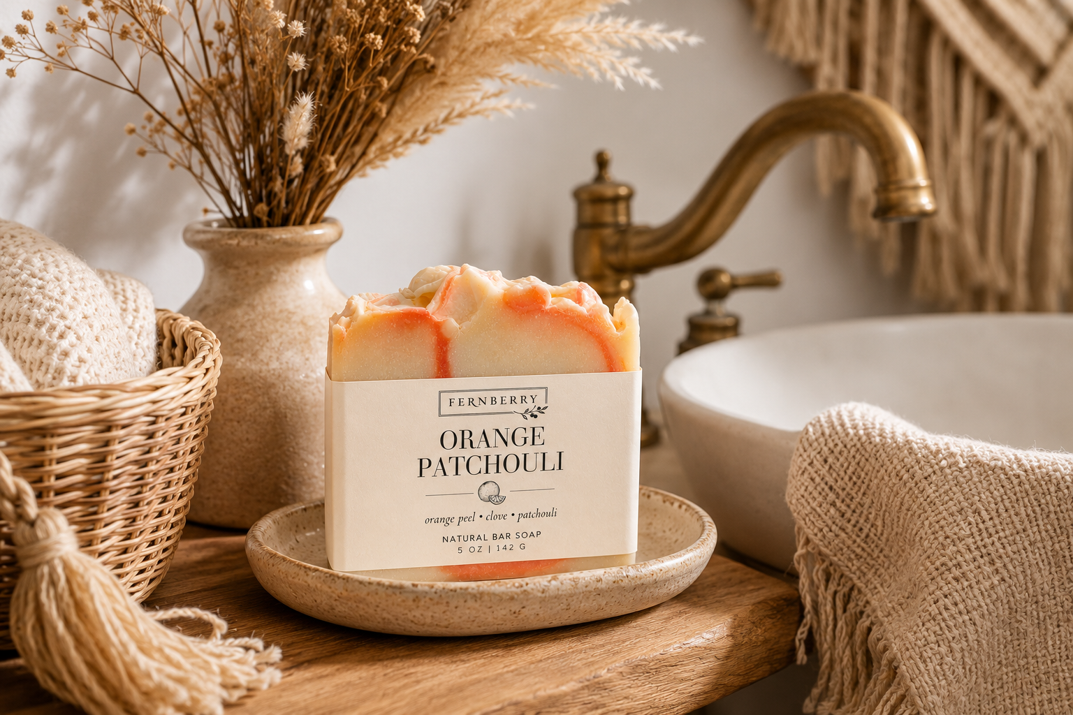 Orange Patchouli | 5 oz. Handcrafted Vegan Soap