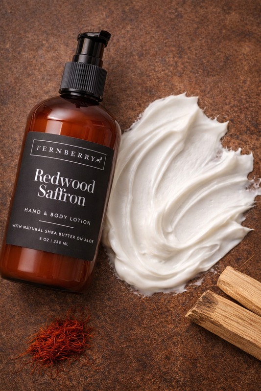 Redwood Saffron | 8 oz Hand + Body Lotion
